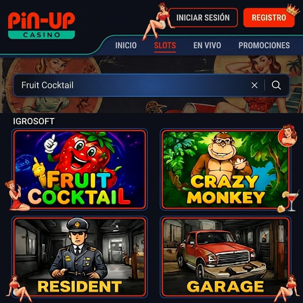 Buscar el juego Fruit Cocktail en la sección Igrosoft del casino online